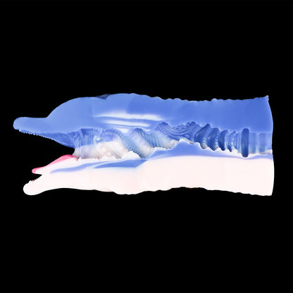 Deep Ocean Dolphin Masturbator – Pearl-Blue & Apricot Tenga Alternative for Orgasms