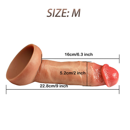 Realistic Dildo Hautfarbe – Handgespritzt, Saugnapf & Drei Größen