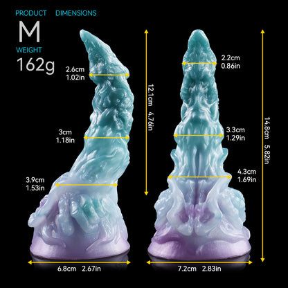 Alien-Tentakel Dildo mit Asymmetrischer Tentakel-Struktur  – Extraterrestrischer Fantasy-Dildo in Perlglanz