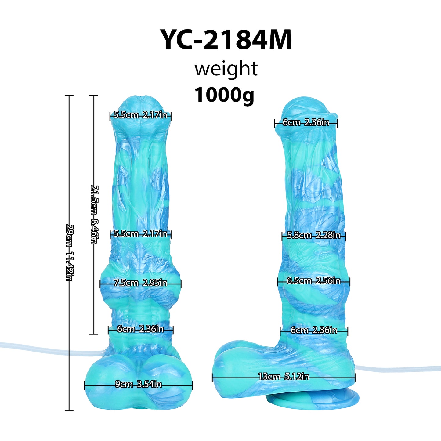 Erotisch Fantasy Dildo Eisblau – Squirting Edition | SilikonLust