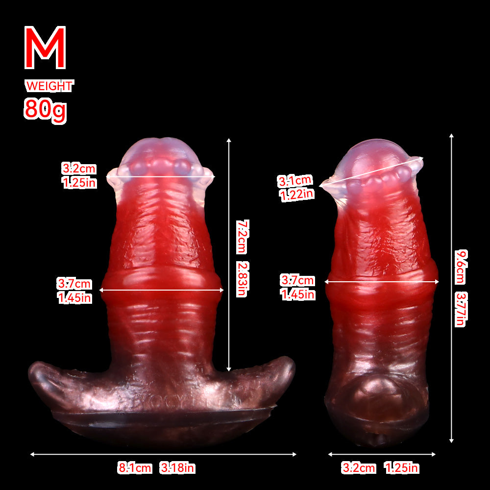 Anal Plug aus Platin-Silikon mit Ringstruktur – Anal Plug mit Vibratoröffnung, Strap-On kompatibel für intensives Training & Rollenspiel