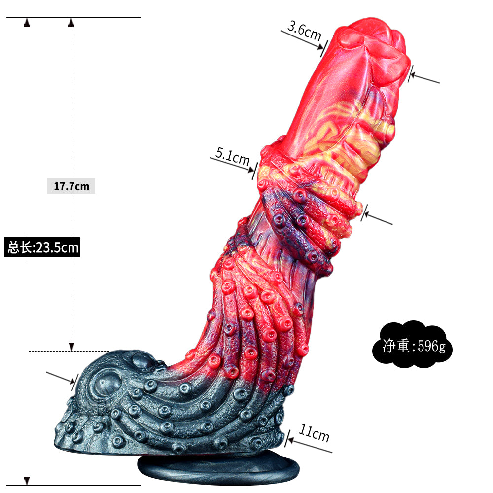 Small Octopus Tentacle Dildo - G and P-Spot Intensifier Where Each Tentacle Stimulates Like a Gentle, Curious Hand.