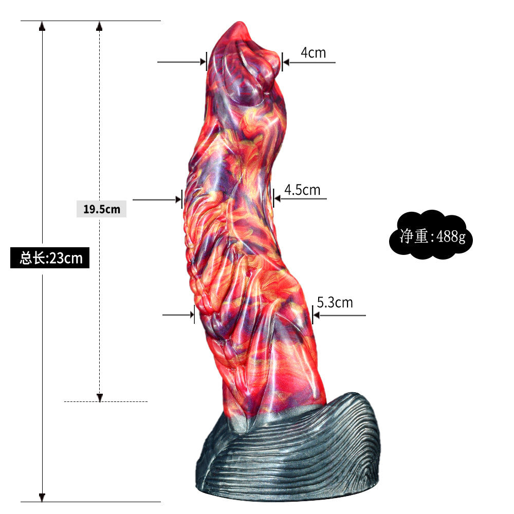 Red Devil Twisted Lava Dildo – Stable Suction Base For Hands-Free Play Perfect for Solo And Couple Sessions