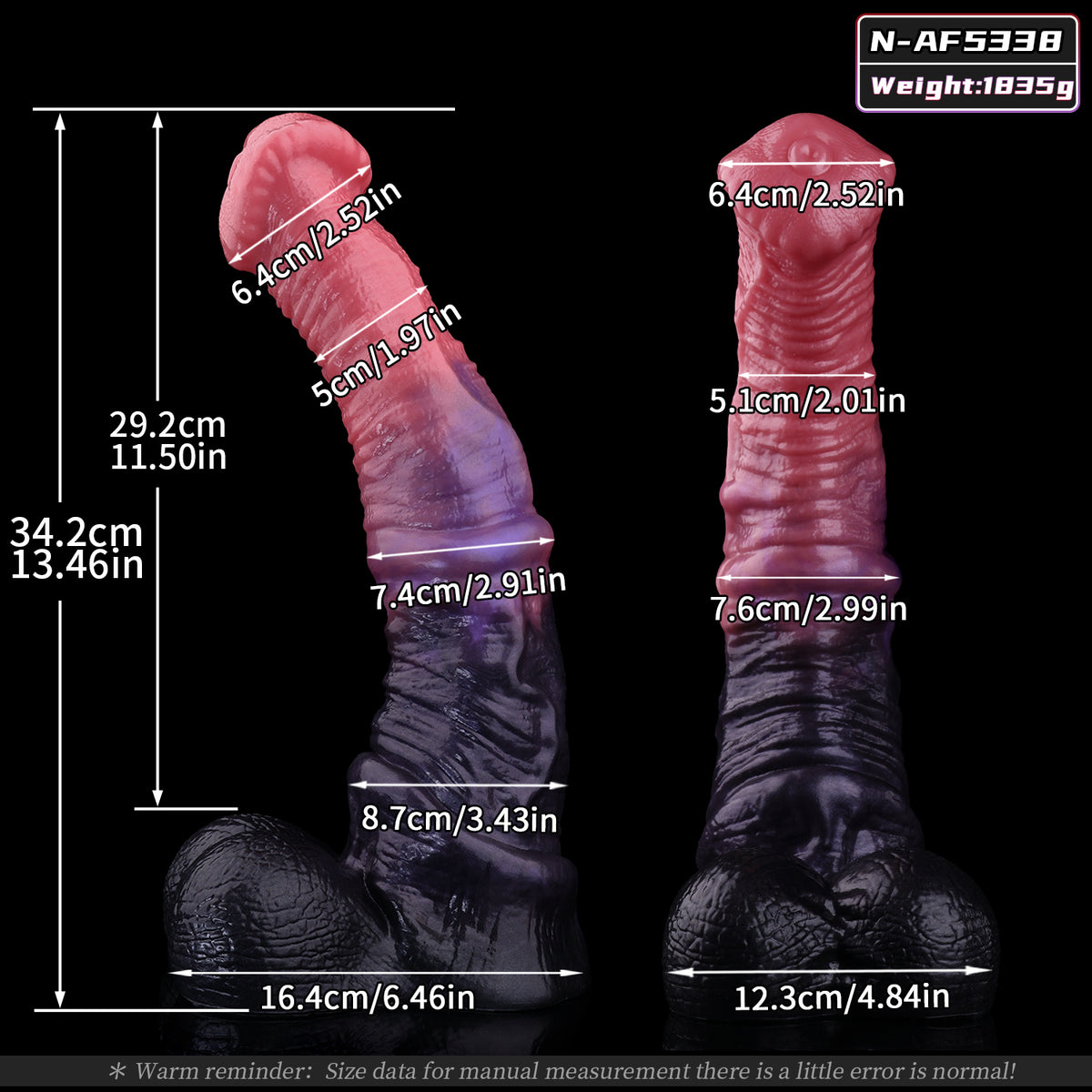 Horse Dildo – Rosa-Violett-Verlauf & Doppelschicht-Silikon für freihändige Fantasy-Momente