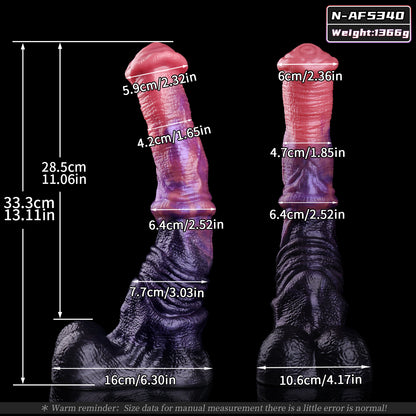 Horse Dildo Flammenzauber – Zweischichtiger Silikonhengst für freihändige Fantasy-Auszeiten