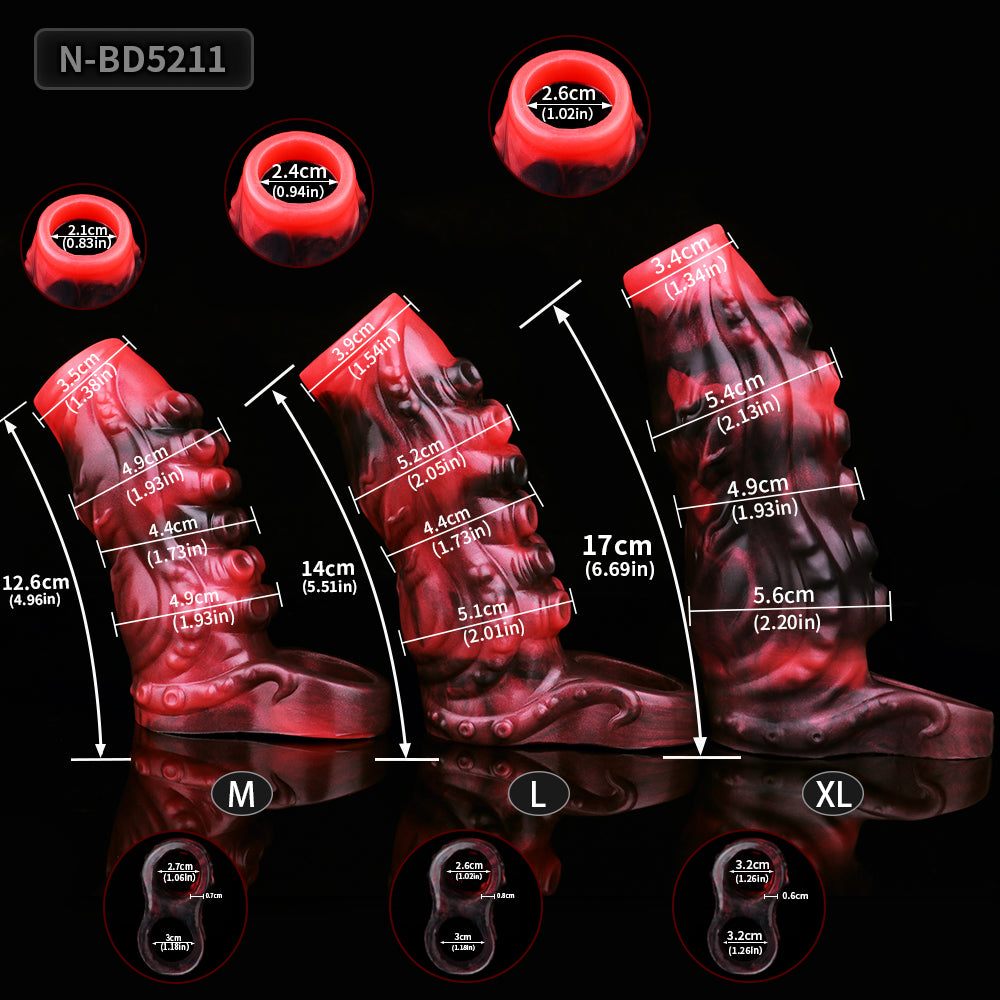 Penis Sleeve with Vacuum Suction Cup – Fetish Penis Sleeve for Small Anatomies | SilikonLust