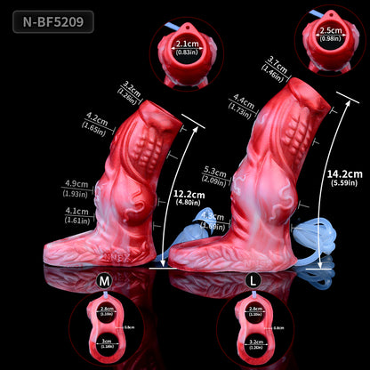 Creature Penis Sleeve with Ejaculation Function - Red