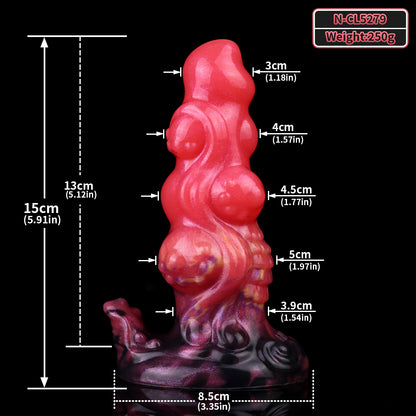 Monster Butt Plug – Fantasy Beast Plug mit Riesenei-Kern aus Platin-Silikon
