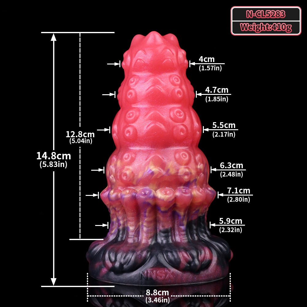 Silikon Tiered Fantasy Butt Plug – Stacked Layered Anal Dildo im Stufenpagoden-Design
