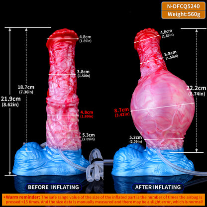 Chromatic Inflatable Fantasy Dildo – Expanding Knot Alien Bulge for Total Fullness | SilikonLust