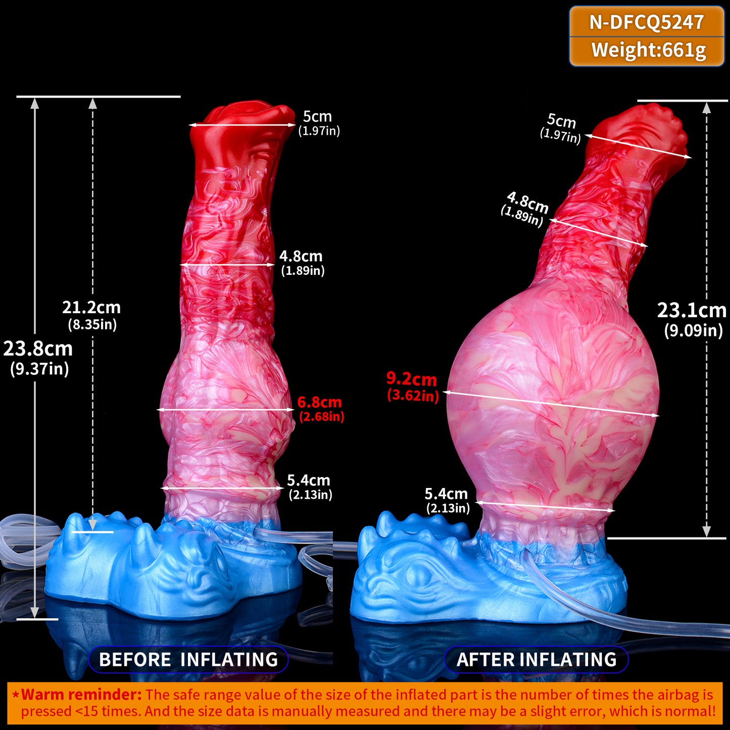 Schlangenkopf & Trägerbar Fantasy Dildo – Squirting Strap-on Dildo mit C-Kurve, Schuppensegment-Textur