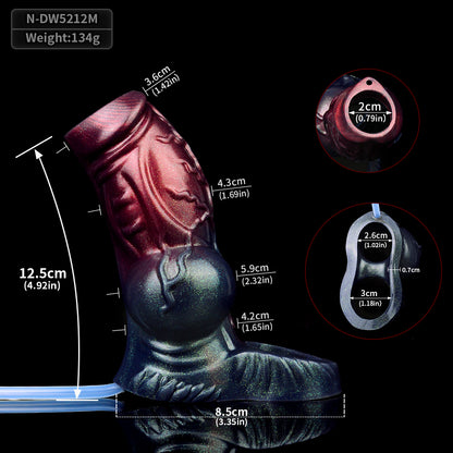 Aufblasbarer Three Tier Compression Sleeve | Platinum Silicone Ringed Structural Sleeve mit Drei-Totem-Klock-Ringen, Dual-Kugel-Expansion & Pump-System – NNSX