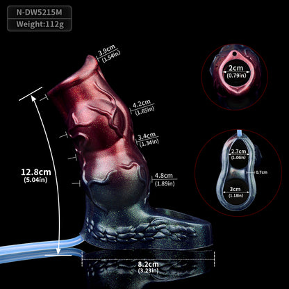 Penis Sleeve Blutrot-Schwarz – Venenrelief, Spritzfunktion & Größen M/L