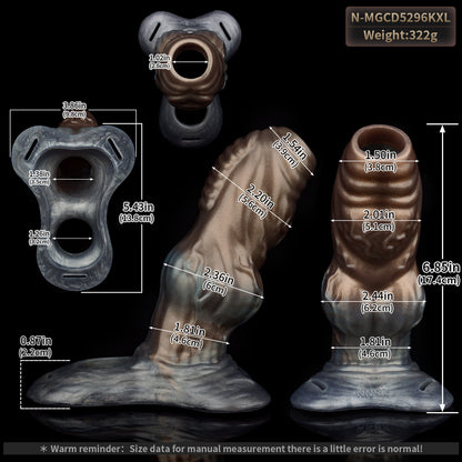 Brutal Premium Silicone Monster Penis Sleeve – Penis Extender for Men Who Like Hard Texture