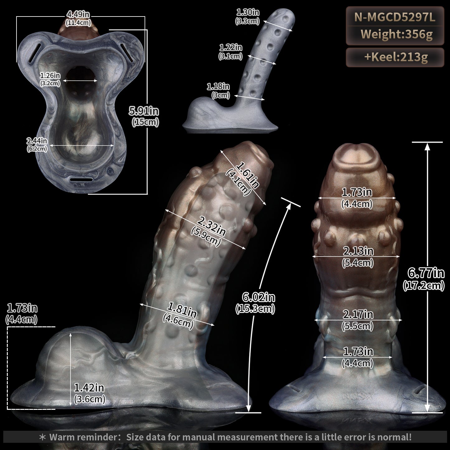 Pearlescent Contour Penis Sleeve - Full-Coverage Silicone Sleeve with Removable Support Core | SilikonLust