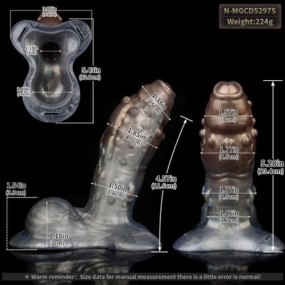 Pearlescent Contour Penis Sleeve - Full-Coverage Silicone Sleeve with Removable Support Core | SilikonLust
