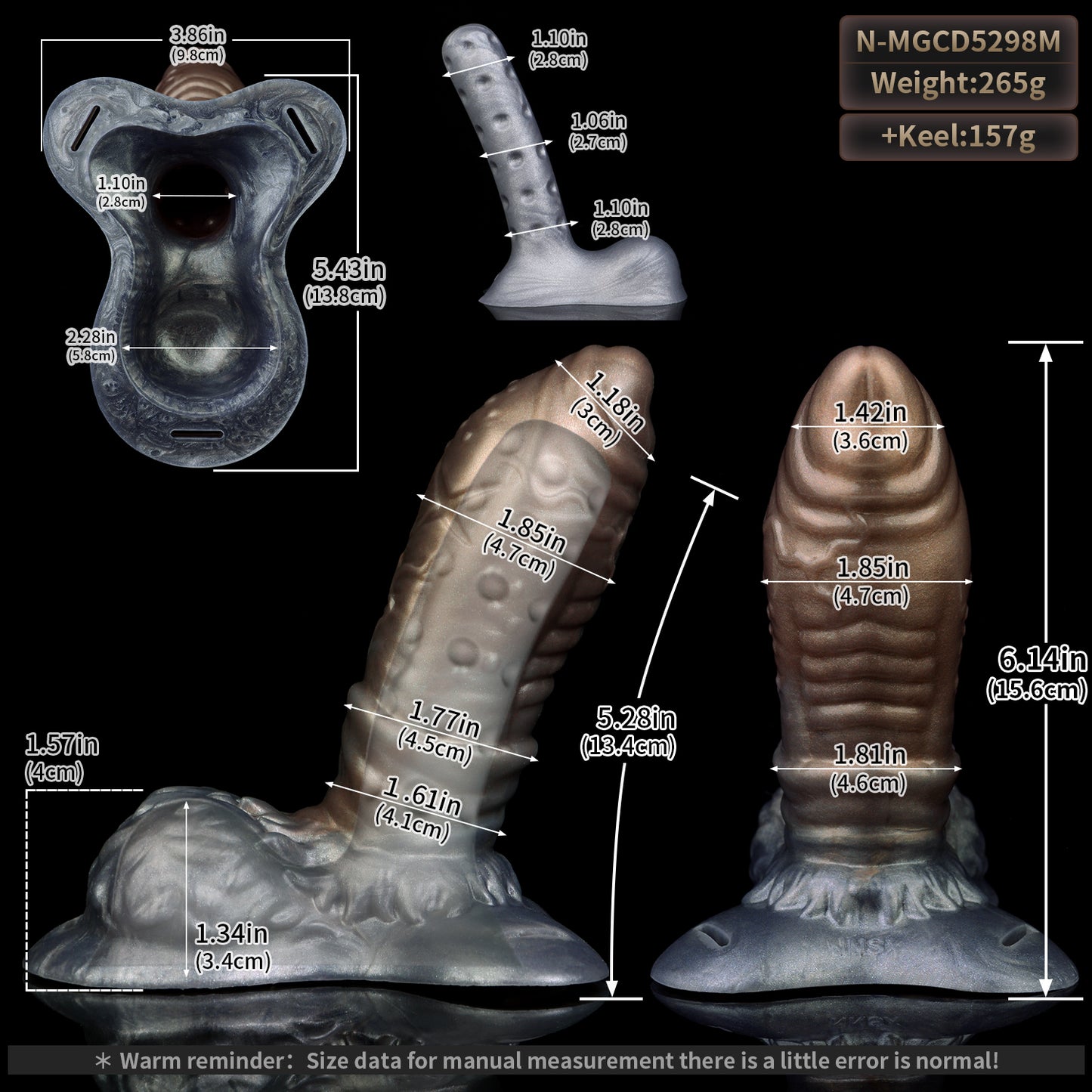 Sculptural Mocha Grey Fantasy Strap Penis Sleeve - Dragon Scale BDSM Harness Set for a Dominant Presence | SilikonLust