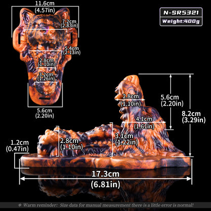 Wilder Werwolf Sex Grinder mit Zungen-Relief – Ergonomisches Reitkissen aus Platin-Silikon für freihändige Ekstase & Fetisch Rollenspiele