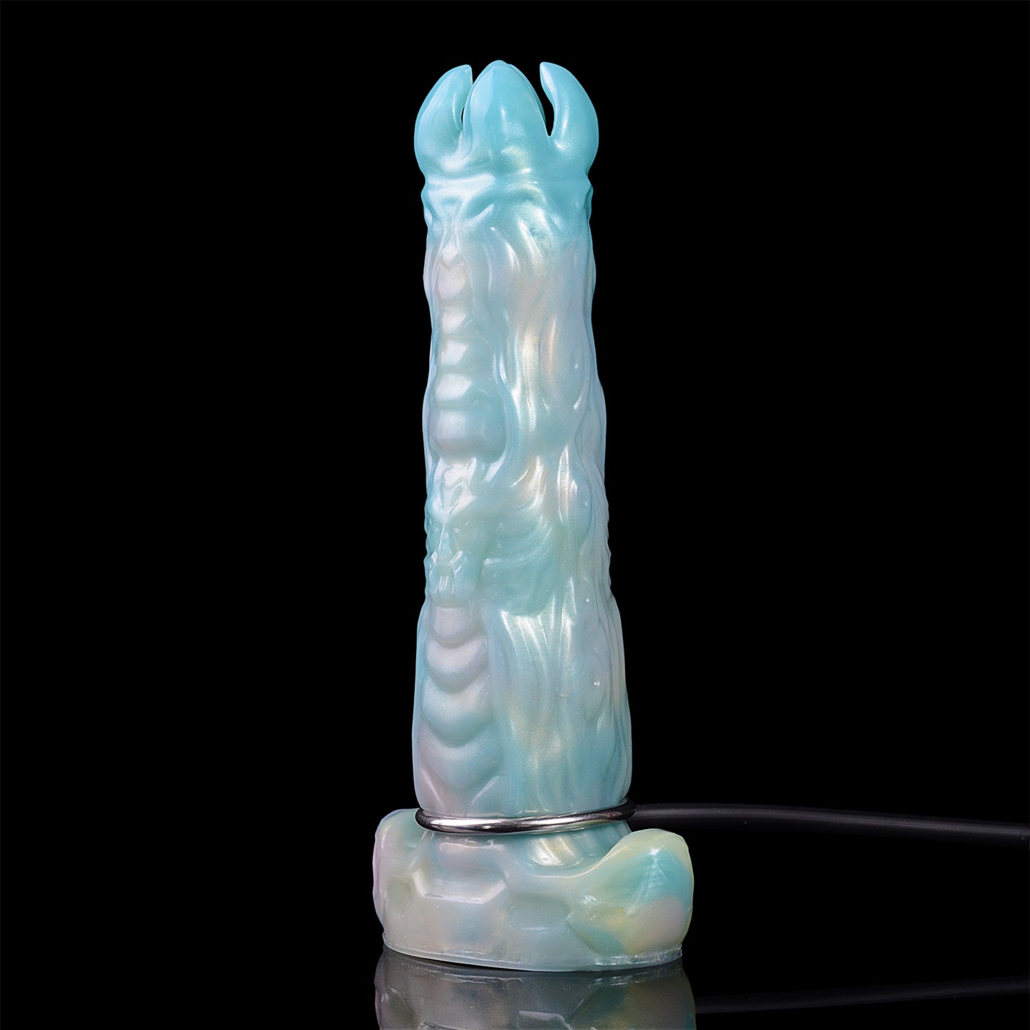 OpalGlow Alien Ovipositor: Premium Platinum Silicone Masturbator with Magical Chameleon Effect & Egg-Laying Function