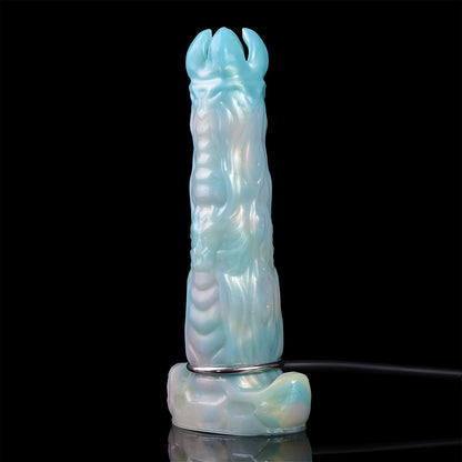 OpalGlow Alien Ovipositor: Premium Platinum Silicone Masturbator with Magical Chameleon Effect & Egg-Laying Function
