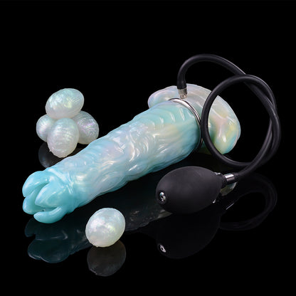 OpalGlow Alien Ovipositor: Premium Platinum Silicone Masturbator with Magical Chameleon Effect & Egg-Laying Function