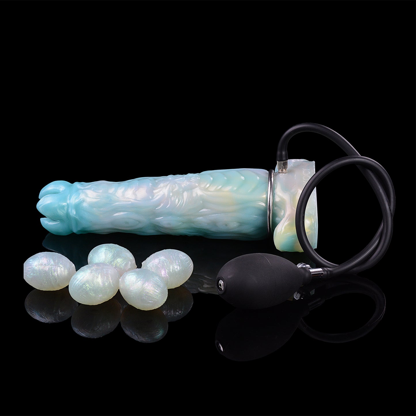 OpalGlow Alien Ovipositor: Premium Platinum Silicone Masturbator with Magical Chameleon Effect & Egg-Laying Function