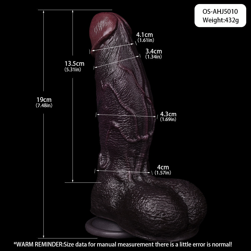 Realistic Silicone BBC Dildo – Deep Black, body-safe & perfect for first-timers