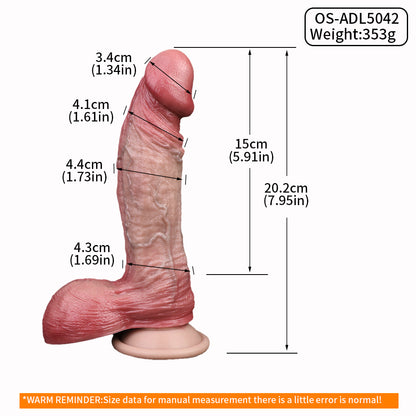 Hands-Free Dildo with Suction Cup Strong Hold - Curved Fantasy Dildo Ice White Rose Pink Silicone