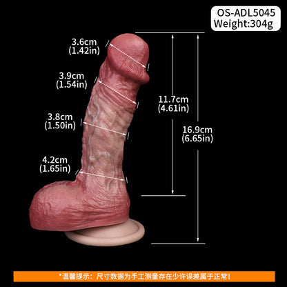 Structured Fantasy Dildo Soft Silicone - Knotted Suction Cup Dildo Hands-Free Pleasure