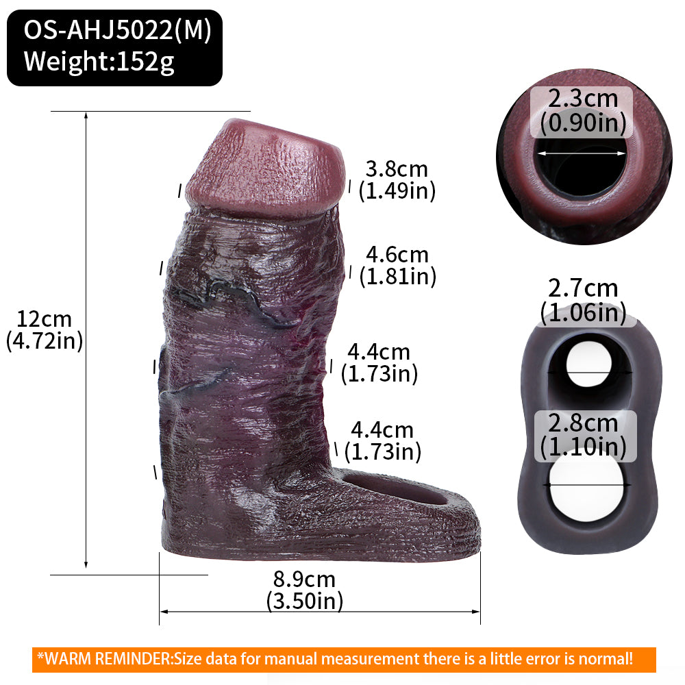 Obsidian Black Penis Sleeve – Realistische Verlängerung & Intensives Gefühlserlebnis