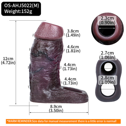 Obsidian Black Penis Sleeve – Realistische Verlängerung & Intensives Gefühlserlebnis