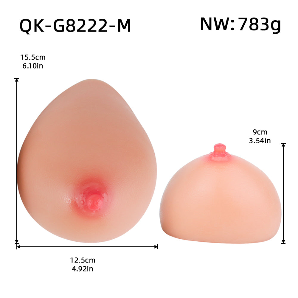 Silikon Brustprothese Hautfarbe – Flüssigsilikon, Tropfenform & Drei Größen S/M/L