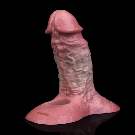 Realistischer Hollow Cock Sleeve aus Liquid Silicone – Penis Extender mit Stimulationsnoppen für mehr Volumen und Intensität
