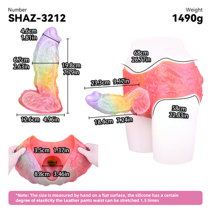 Five-Tone Gradient Penis Sleeve – Liane-Totem-Textur, Macaron-Farbguss & Fantasy-Glans | Platin-Silikon | SilikonLust