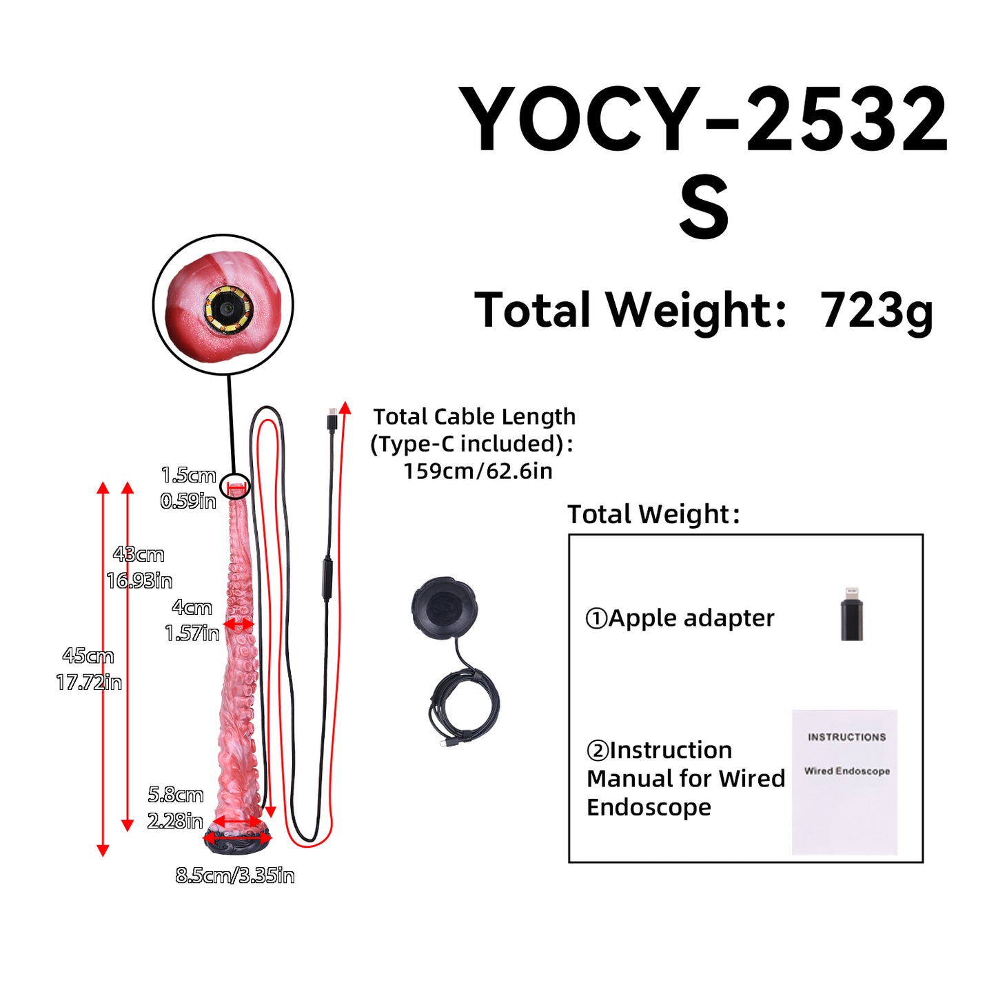 Tiefsee-Tentakel Long Dildo – Korallenpink mit Saugnapf-Reihen, 4 Größen (S/M/L/XL), HD-Kamera & Schwarzer Skulptursockel aus Platin-Silikon