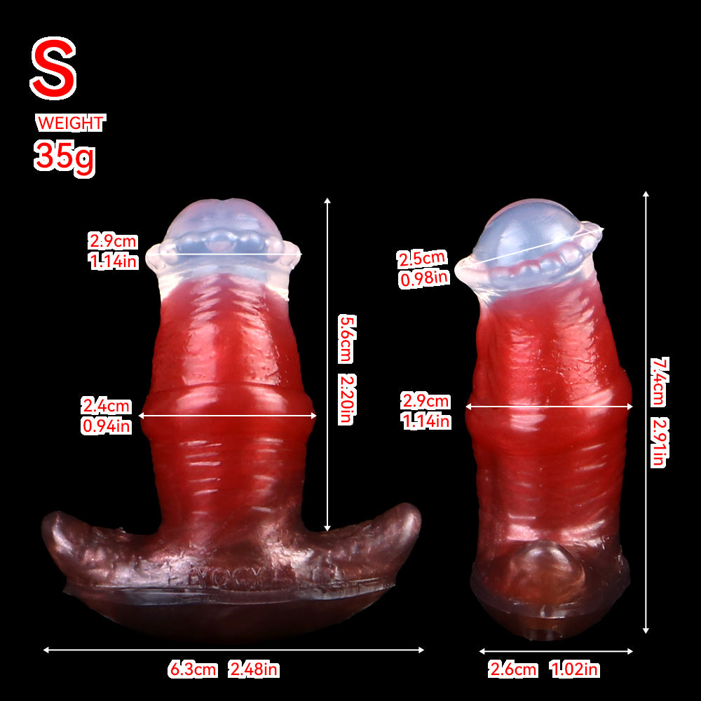 Anal Plug aus Platin-Silikon mit Ringstruktur – Anal Plug mit Vibratoröffnung, Strap-On kompatibel für intensives Training & Rollenspiel