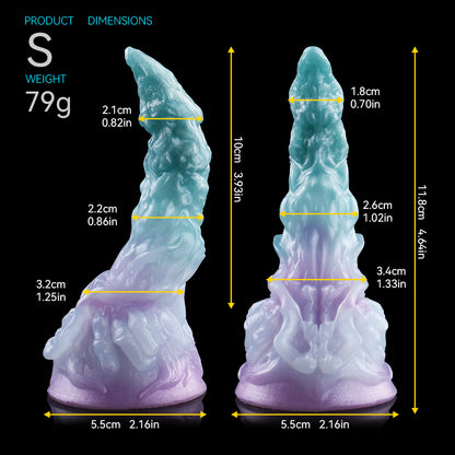 Alien-Tentakel Dildo mit Asymmetrischer Tentakel-Struktur  – Extraterrestrischer Fantasy-Dildo in Perlglanz