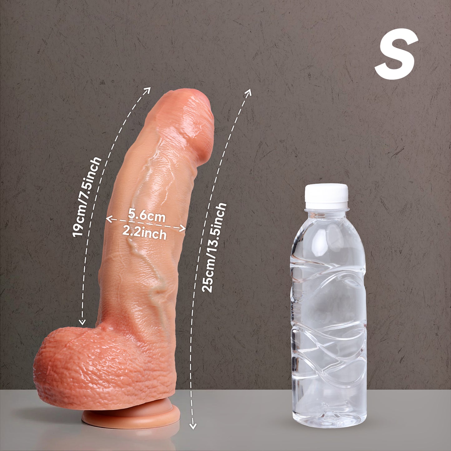 Realistic Dildo Vorhaut-Design – Große Hoden, Saugnapf & Zwei Größen S/L