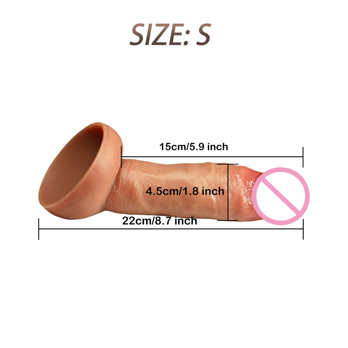 Realistic Dildo Hautfarbe – Handgespritzt, Saugnapf & Drei Größen