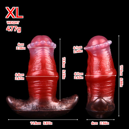 Anal Plug aus Platin-Silikon mit Ringstruktur – Anal Plug mit Vibratoröffnung, Strap-On kompatibel für intensives Training & Rollenspiel