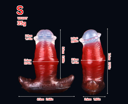 Strukturierter Analplug | Platinum Silicone Butt Plug mit Rippenring-Schaft, Perlen-Krone & Dark-Realism-Design
