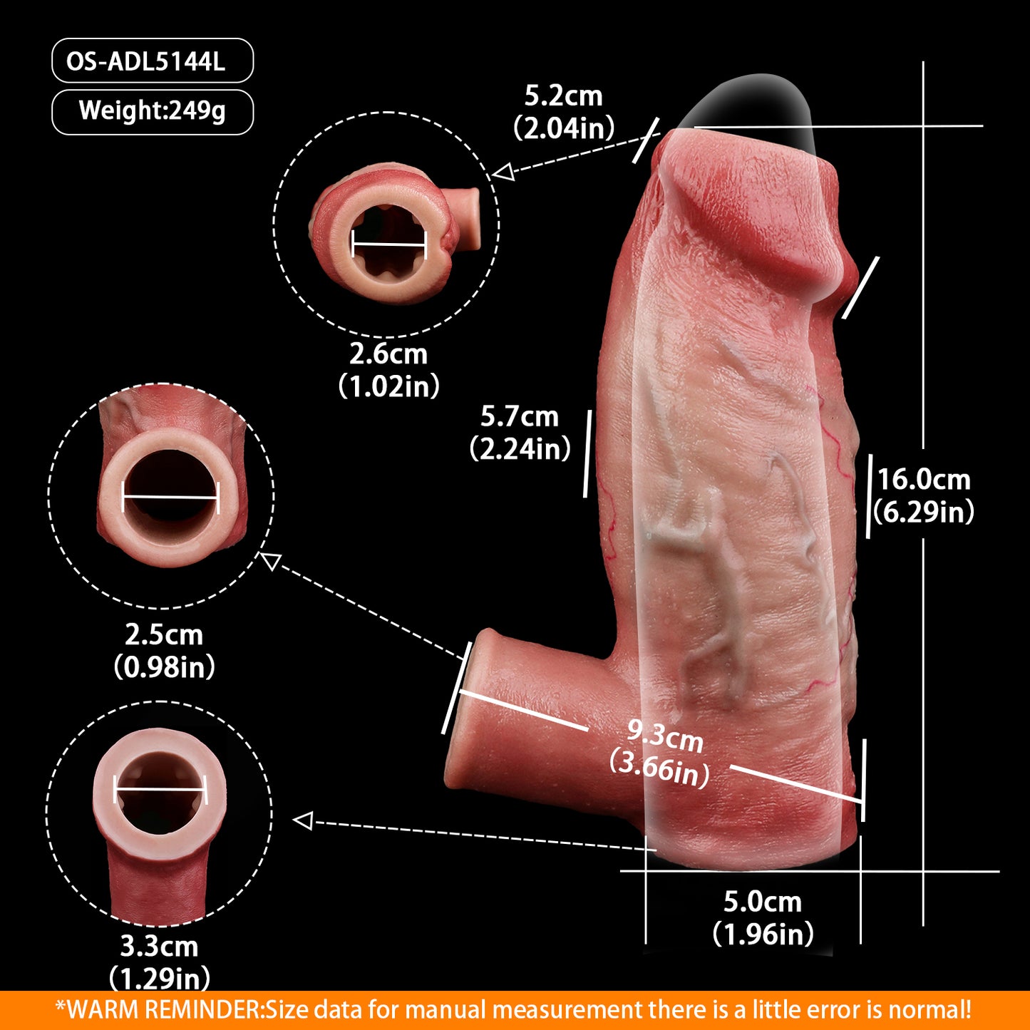 Lebensechte Penis Sleeve Hülle in Hautfarbe – Penisüberzug & Erektionshilfe für maximale Ausdauer und mehr Umfang beim Liebesspiel