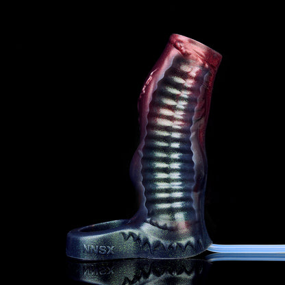 Offene Spitze & Spritzend Penis Sleeve – Squirting Hollow Sleeve mit Dreifarb-Metallperlglanz