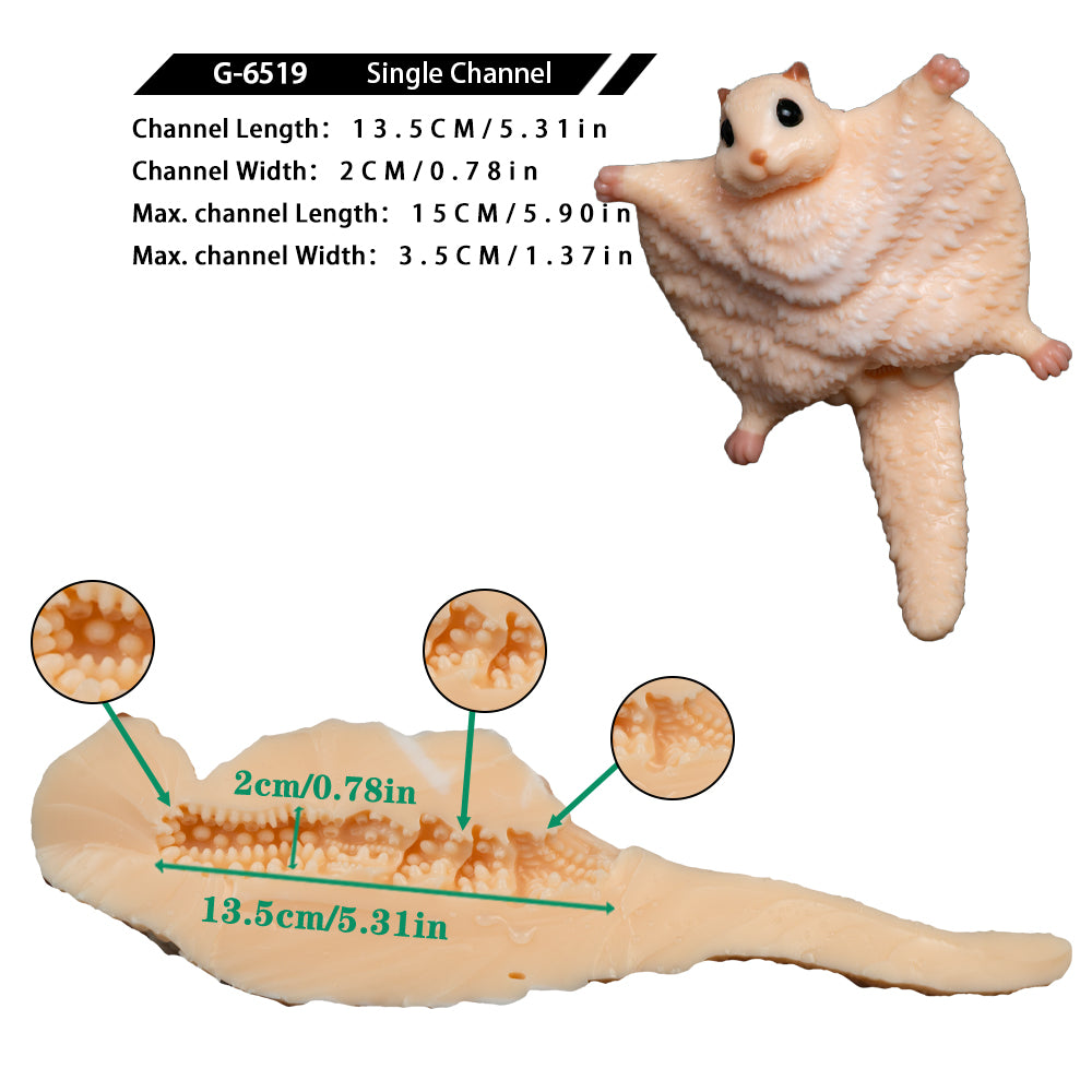 Playful Flying Squirrel Silicone Pocket Pussy – Kawaii Stroker Toy with Tight Pussy for Intense Contrast Experiences