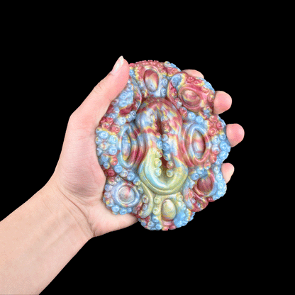 Octopus Grinder Sex Toy | Platinum Silicone Sexually Grinding Pad with Tentacle Sucker Landscape & Tie-Dye