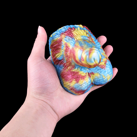 Rainbow Grinding Pad - Handheld Stimulation Device | Drucknoppe Schuppentextur Platin-Silikon SilikonLust