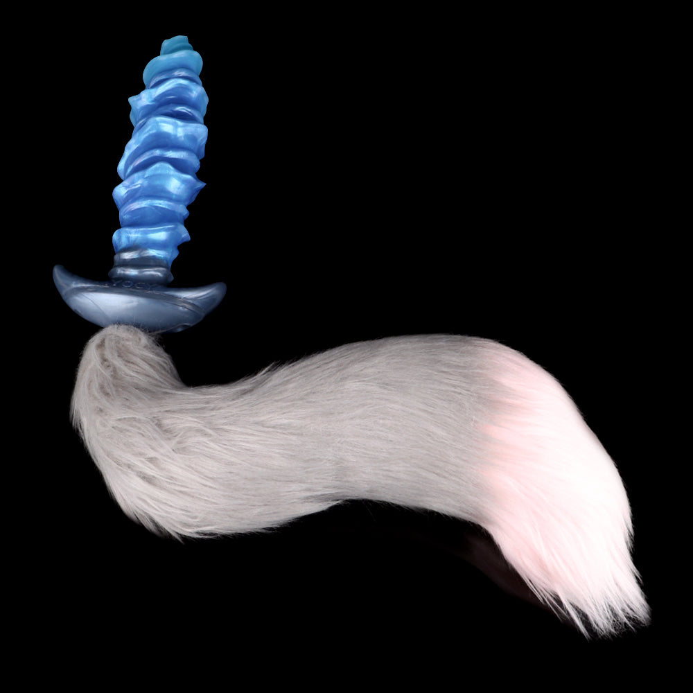 Abyssales Ozean Fantasy Dildo - Spiralrippe Kegelschaft Perlmutt Harness-Set for Surreale Tiefendominanz