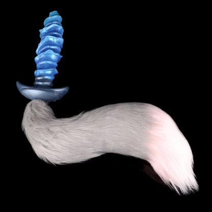 Abyssales Ozean Fantasy Dildo - Spiralrippe Kegelschaft Perlmutt Harness-Set for Surreale Tiefendominanz