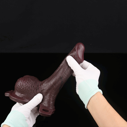Diskret & Intensiv: Premium Penis-Sleeve aus Platin-Silikon in Tiefbraun