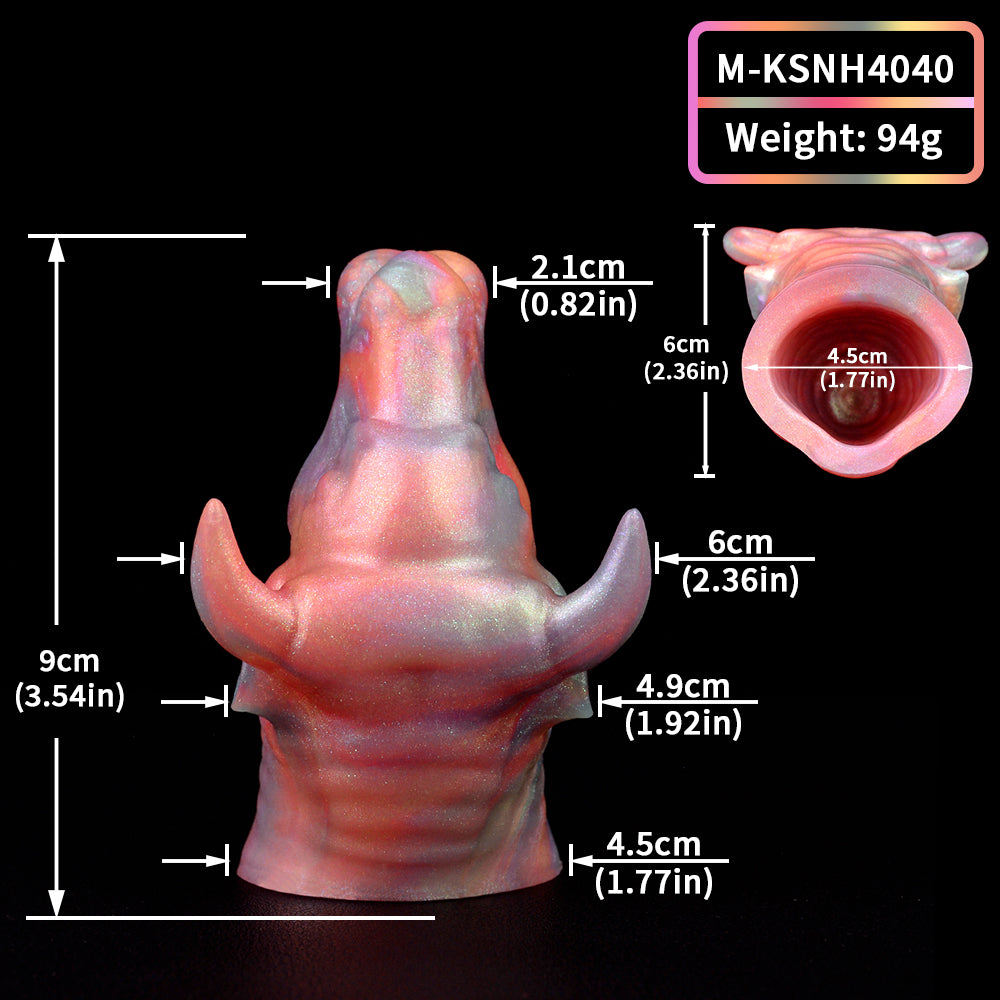Closed Bull Head Mundknebel - Minotaur Sealed Beast Mask Gag | Platin-Silikon SilikonLust